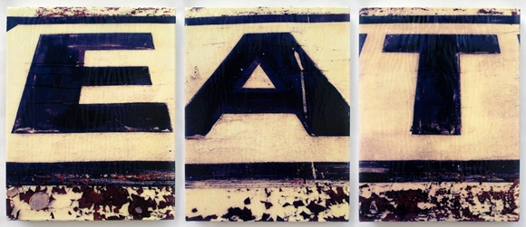 EAT by R.L. Gibson, xerography triptych 