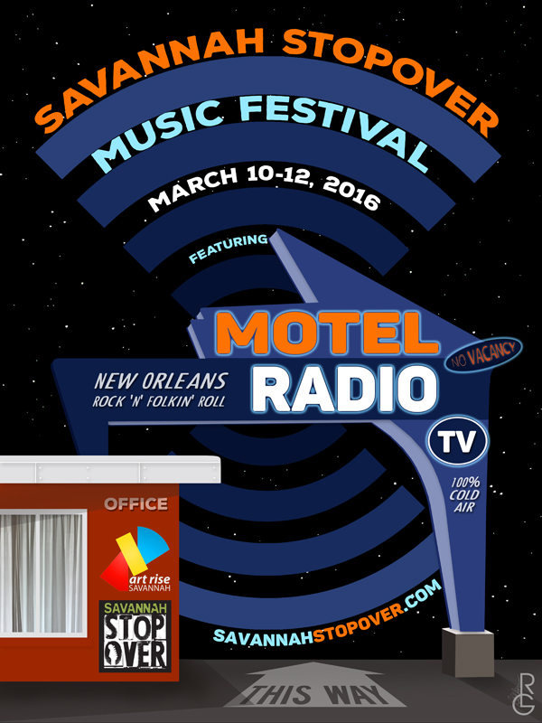Motel Radio poster design by artist R.L. Gibson!