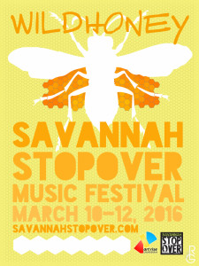 WILDHONEY poster for the Savannah Stopover Festival by Artist R.L. Gibson