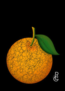 "Orange Circles" by Artist R.L. Gibson