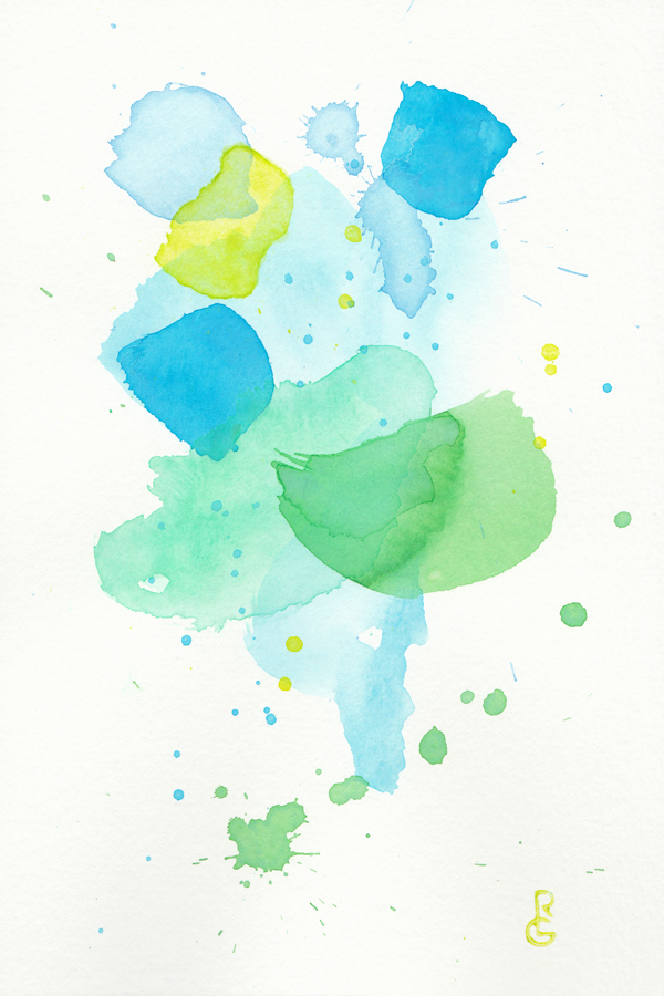 Waft, watercolor, by R.L. Gibson